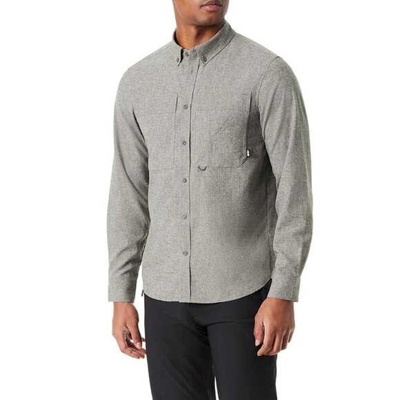 Bass Outdoor Mens XL Flannel Shirt Deep Depths Green Button-Up Long Sleeve 6051 - Picture 2 of 10